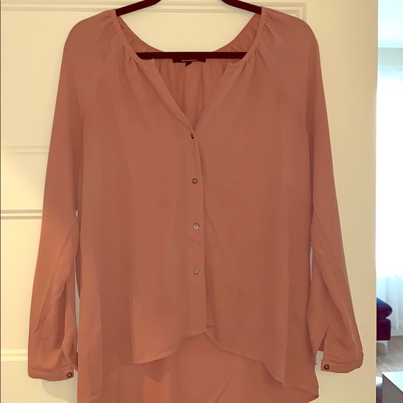 Vici Long sleeve chiffon pink blouse - Picture 1 of 2